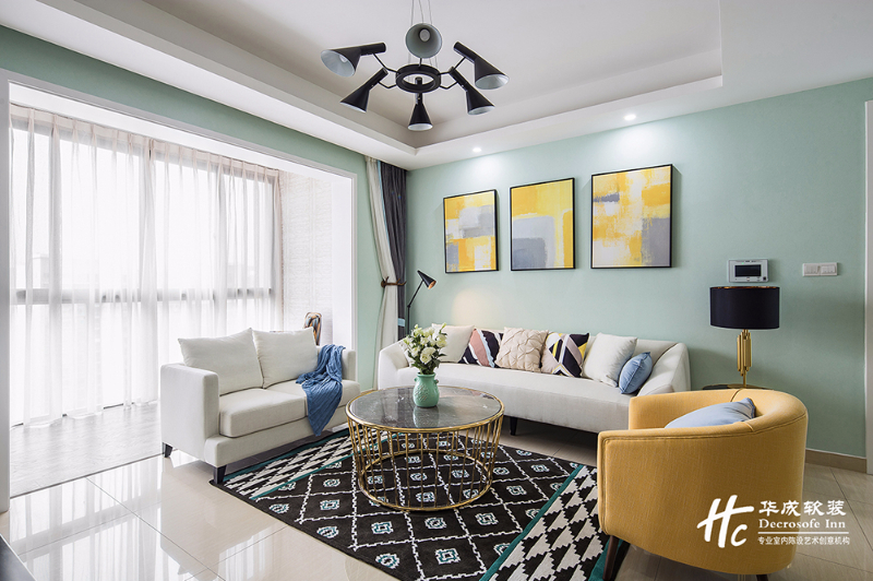 【华成美域设计】吉宝凌云峰阁136㎡ 北欧风-6