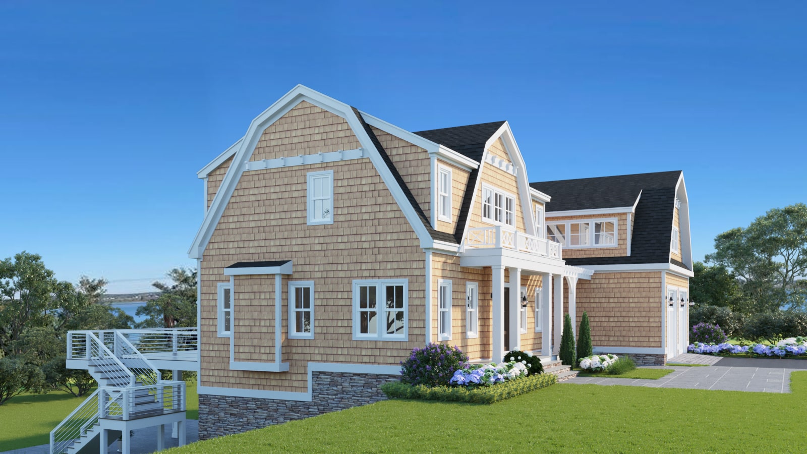 Exterior Rendering of New Construction Homes | The 2D3D Floor Plan Company-18
