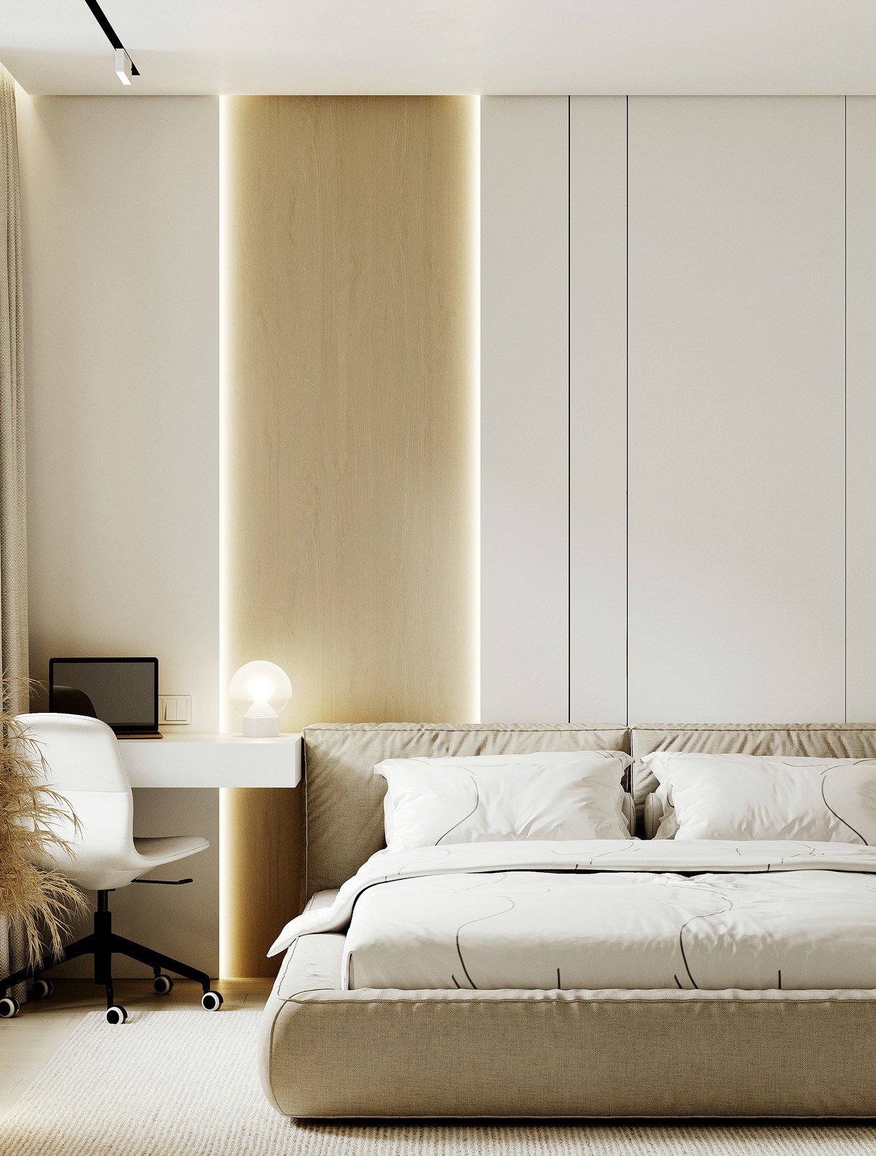 原木与浅灰色住宅设计-7