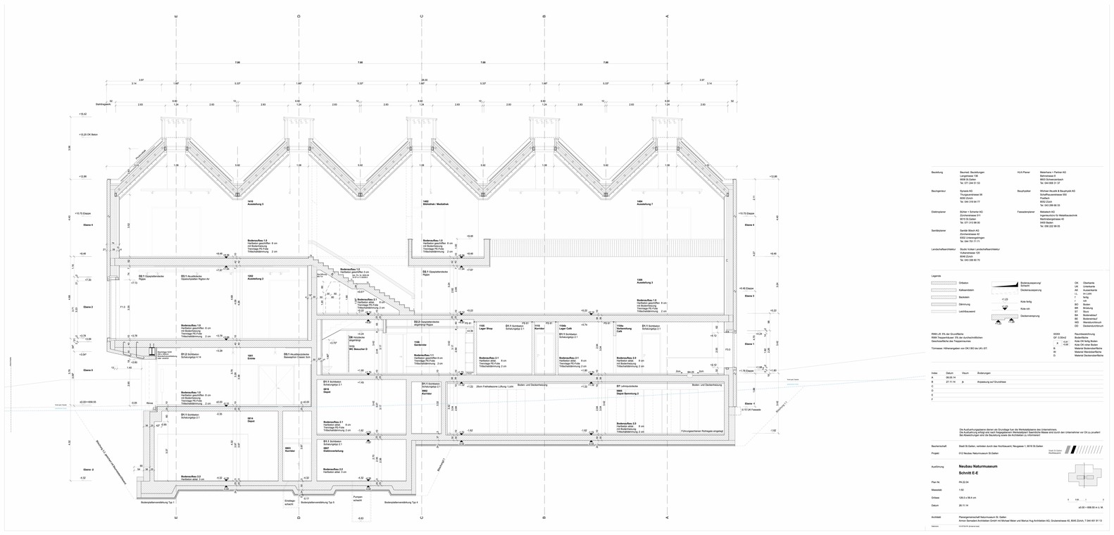 瑞士圣加仑自然历史博物馆 以石材为主的现代地标建筑-32