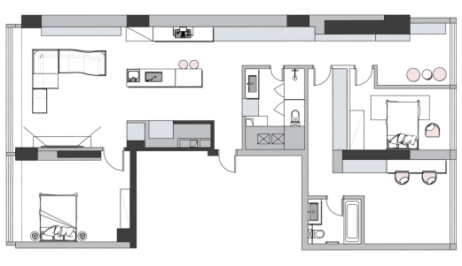 祎间设计|203㎡中鹰黑森林|时光褶皱里的功能美学-4