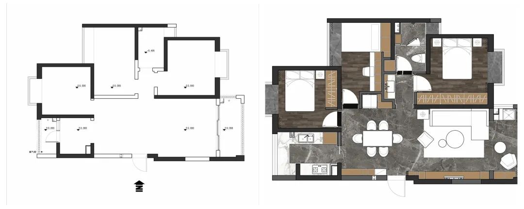 都铎城邦 93㎡现代简约风设计丨紫苹果装饰集团-12