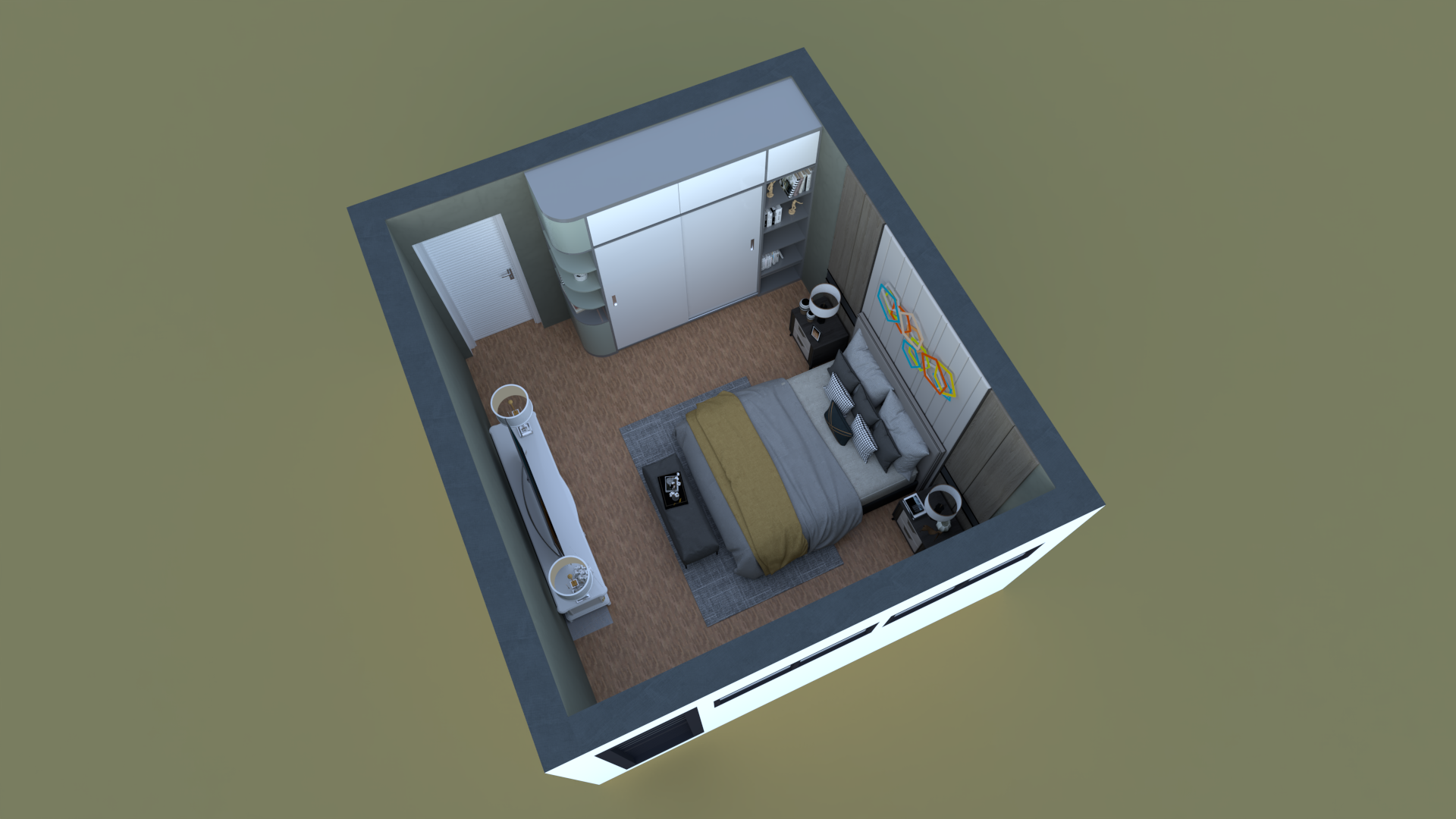 Interior Design_Bed RooM with 3d Render-5