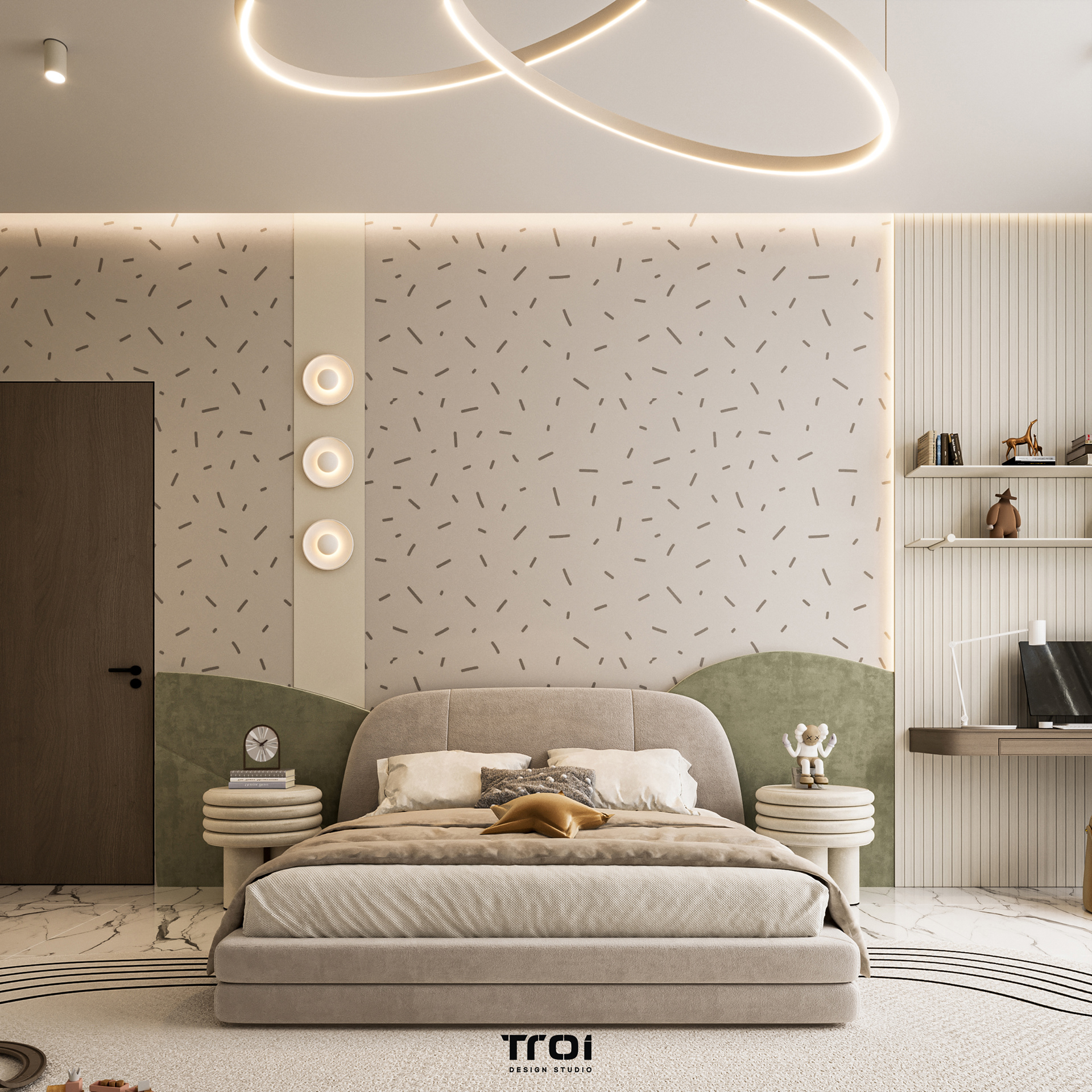 女孩卧室丨阿联酋丨Troi Design Studio-8