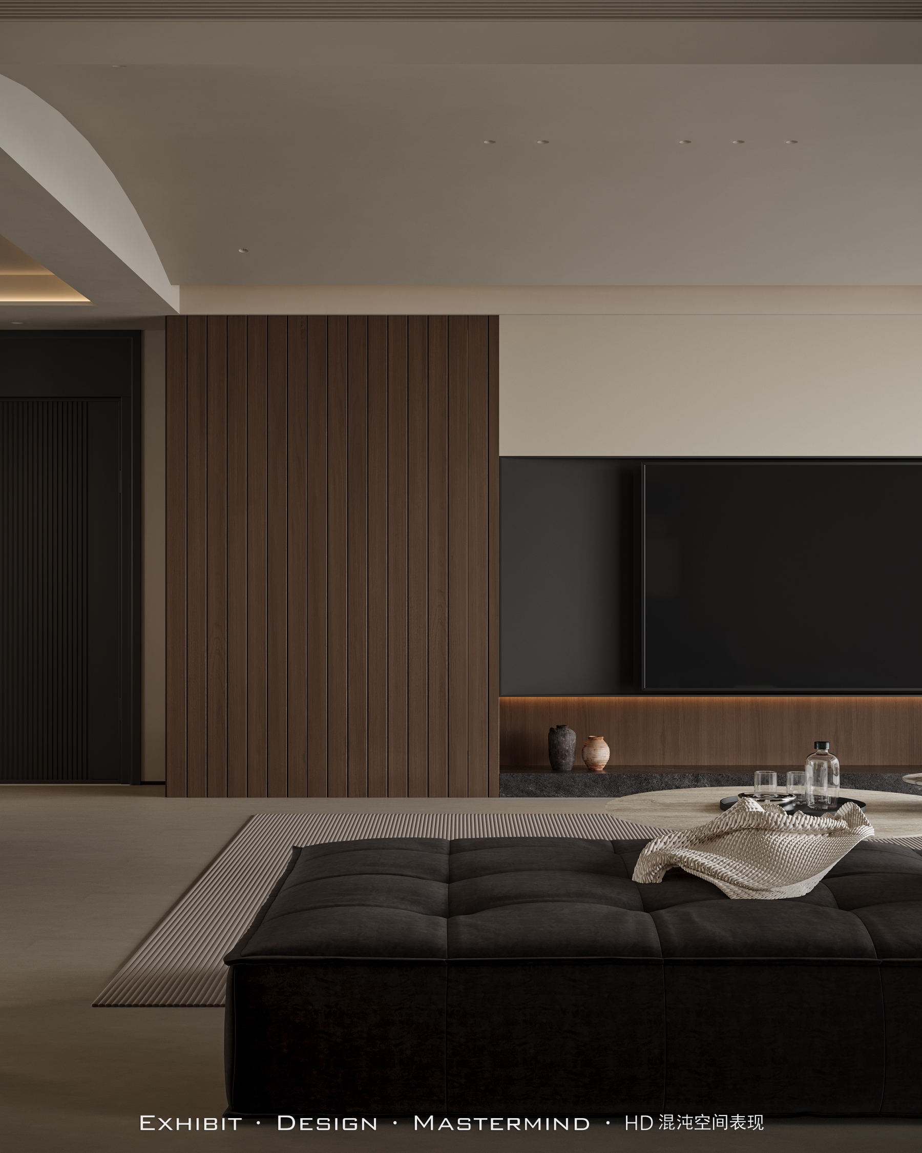 意式极简风客餐厅X混沌空间效果表现-2