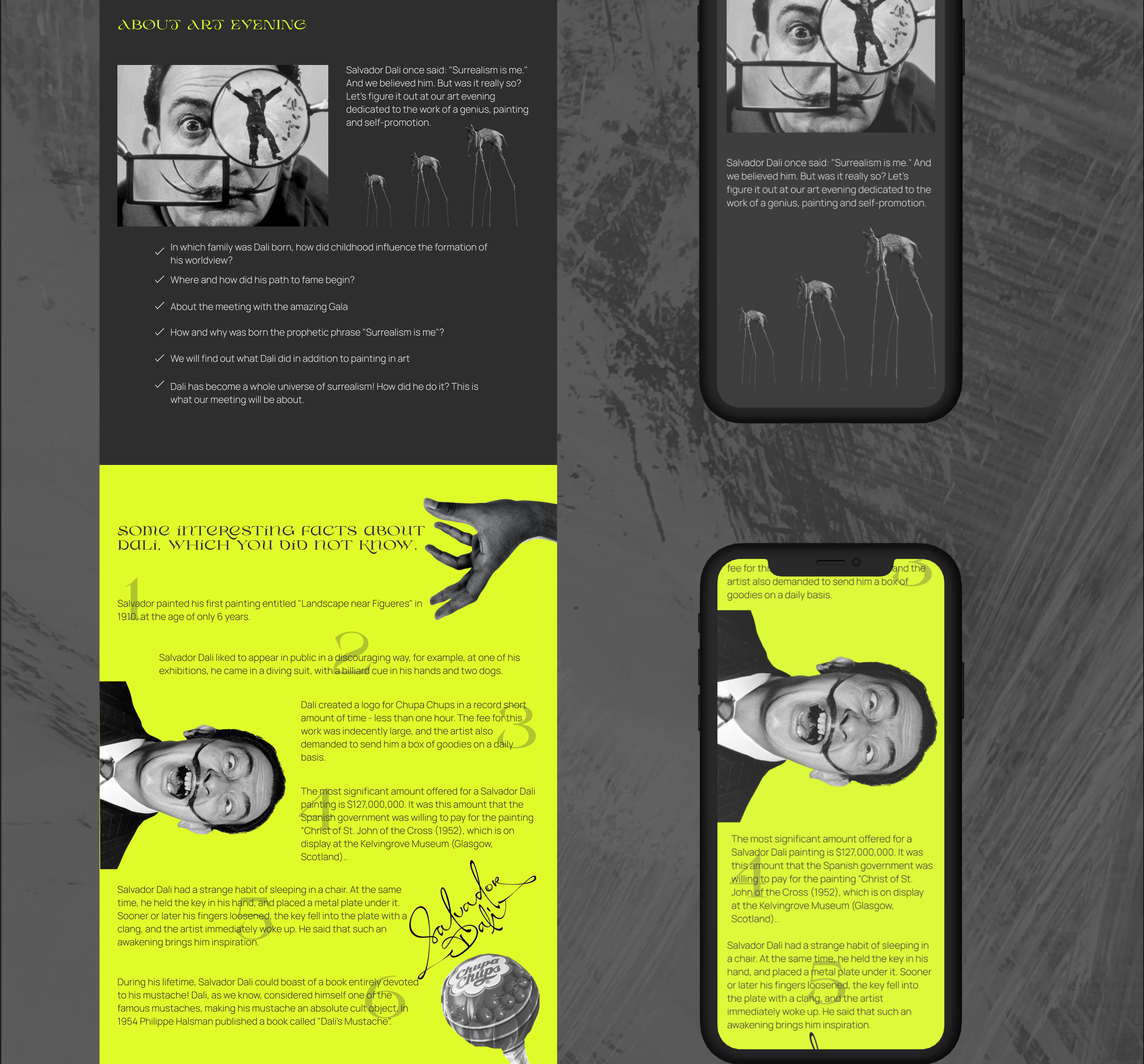 Art Evening Salvador Dali 登陆页面-9