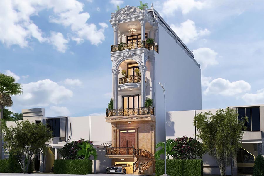 65+现代古典风格街边住宅设计案例-13