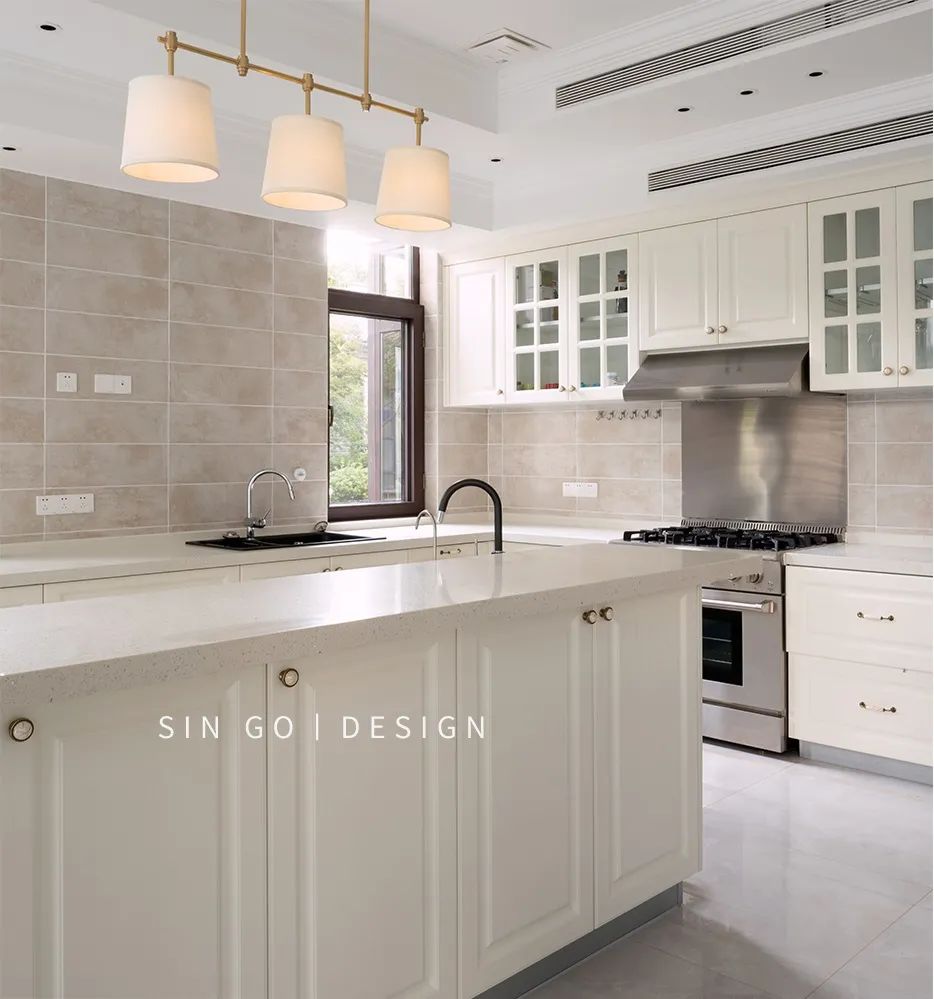 上海 600㎡美式别墅,餐厨空间打造人间烟火气息-22