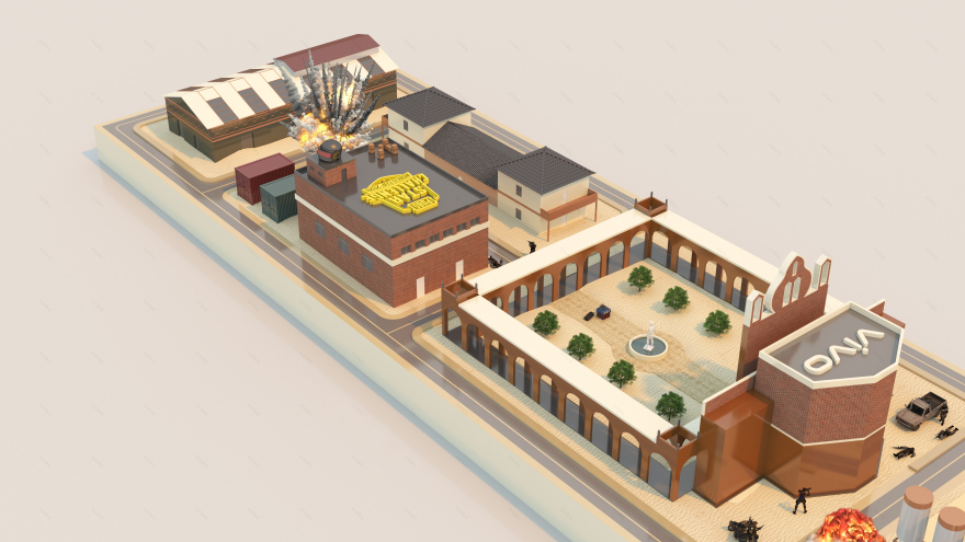 VIVO+PUBG 游戏沙盘展示设计 大匠几何创意-12