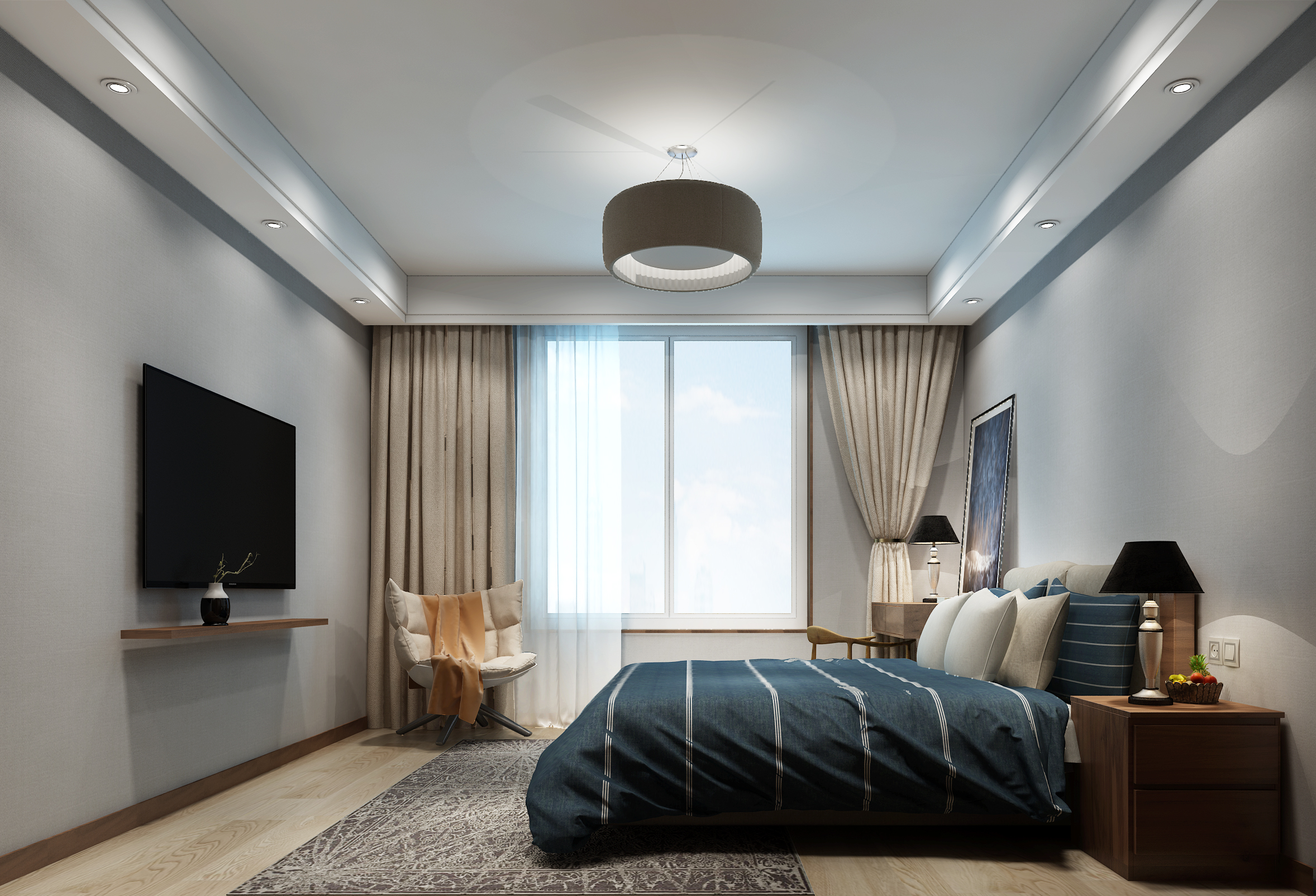 巩义五十中式温馨三居室-12