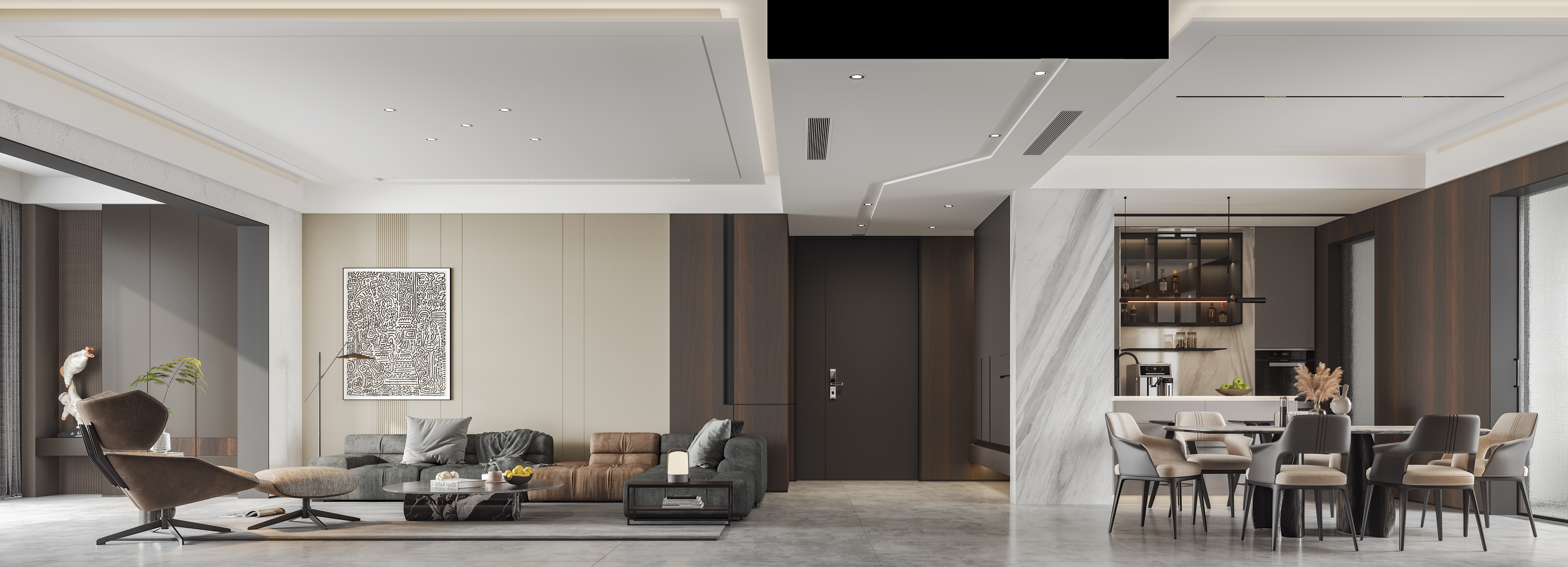 现代简约黑白风格装修-15