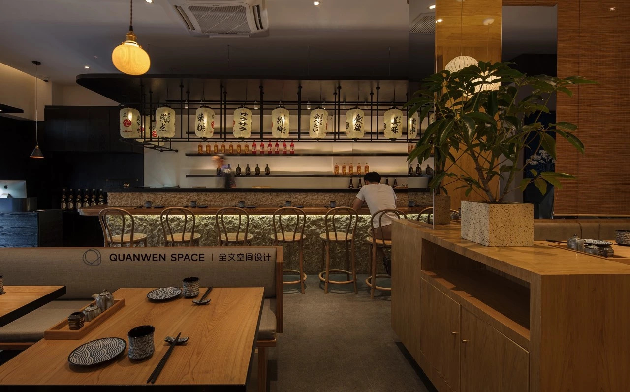 《鹿岛》日式料理 | 现代禅意融合传统美学的餐饮空间-35