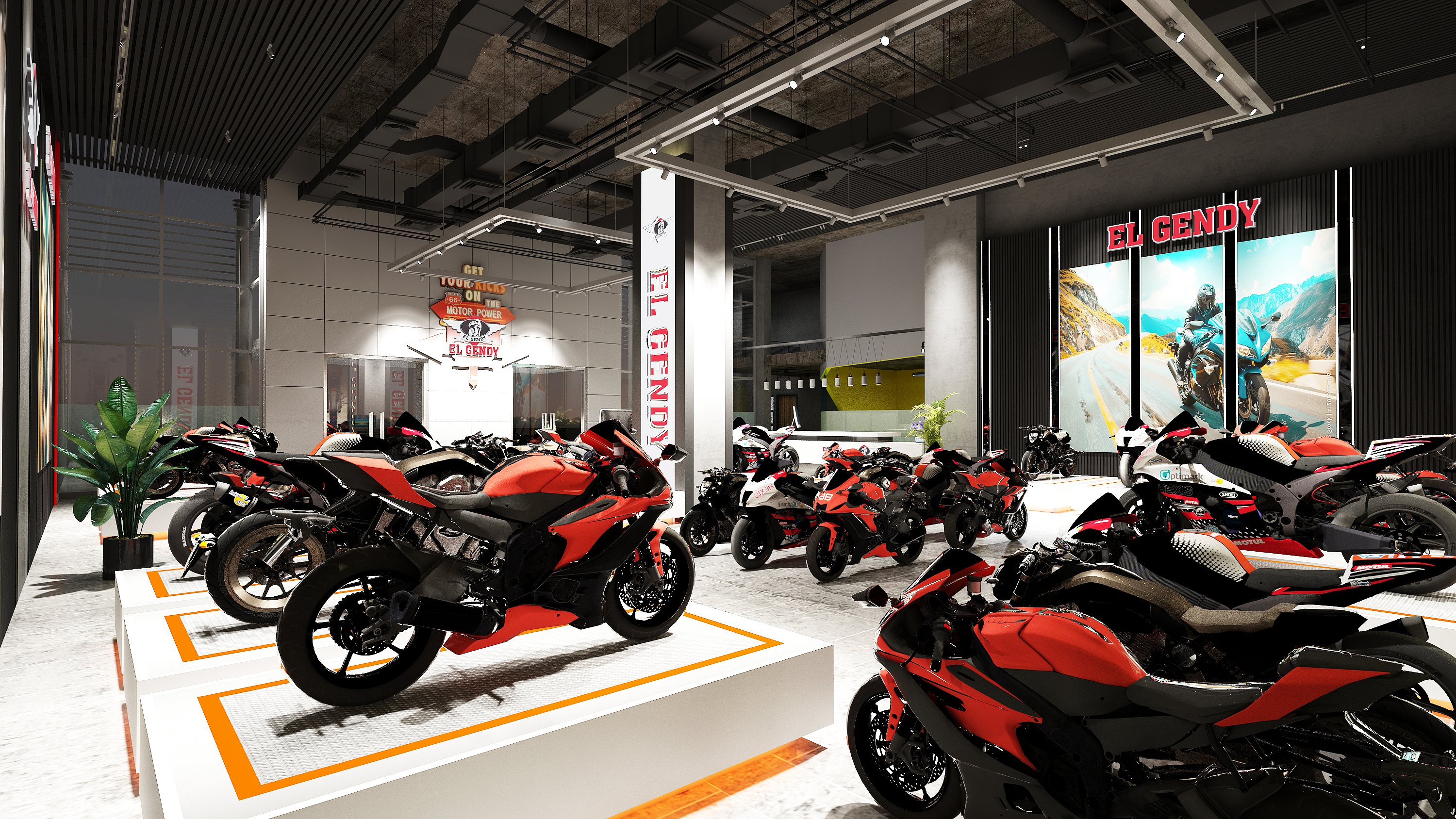 Motorcycle Showroom Concept – “EL GENDY”-7