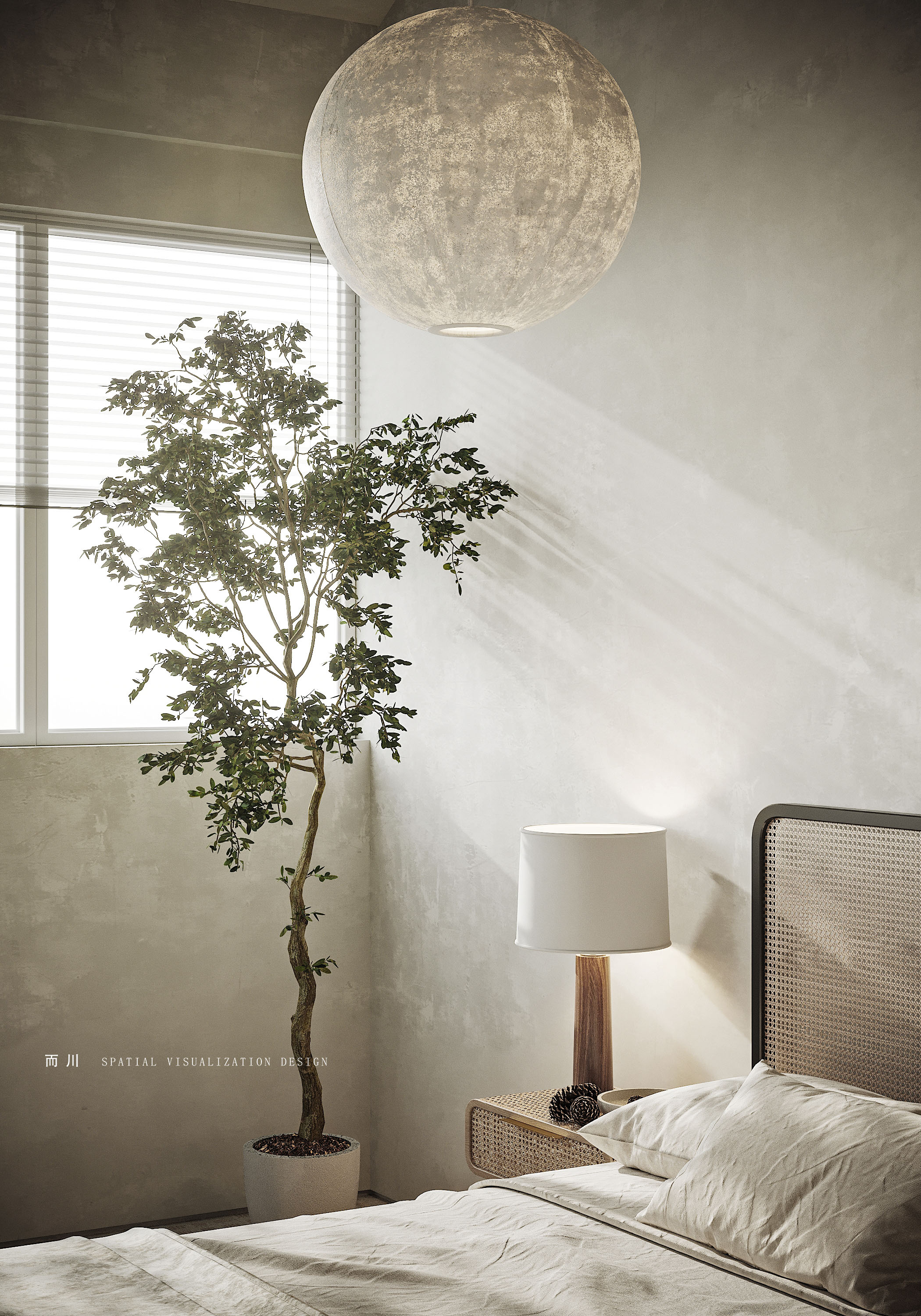 自然之美,侘寂民宿设计丨而川空间可视化工作室-5