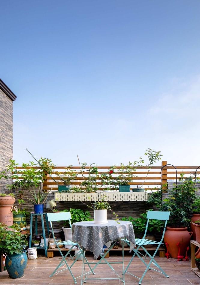 复式空间优化案例 | 阳光绿意下的美式轻奢家庭生活-0