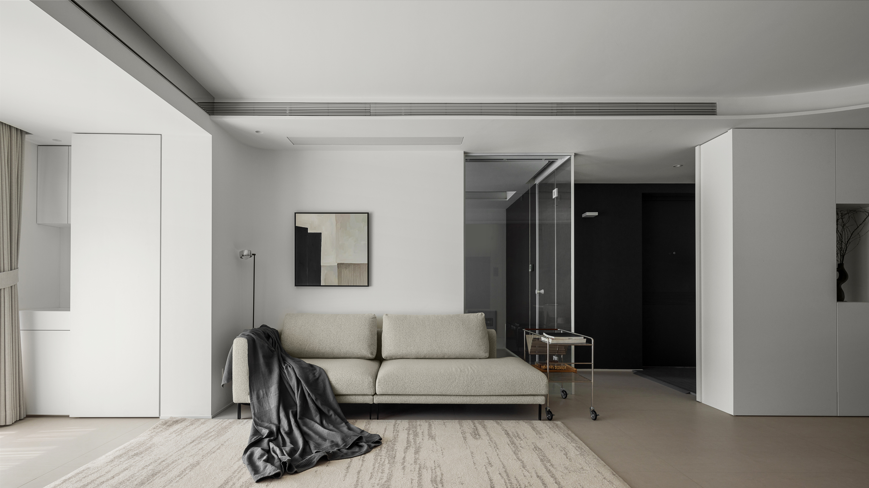 以木为序,120㎡室内极简生活空间设计丨费弗设计-3