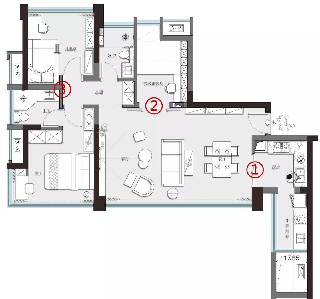 欢乐佳园装饰|| 蓝墙黛瓦,暖意生活北欧风-3