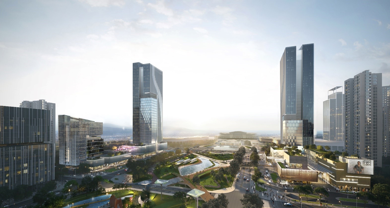 山水光影·四川宜宾高铁站双子塔设计-20