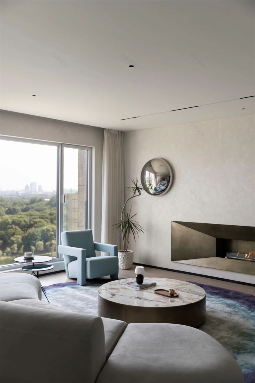 现代位于湖畔的大平层住宅丨中国-8