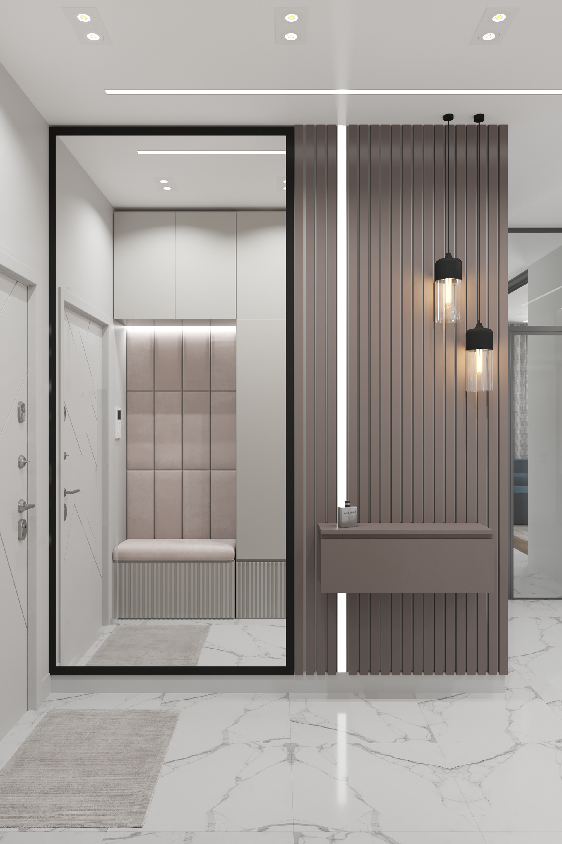 带有两个阳台的现代公寓丨Студия дизайна и ремонта Katushhha-12