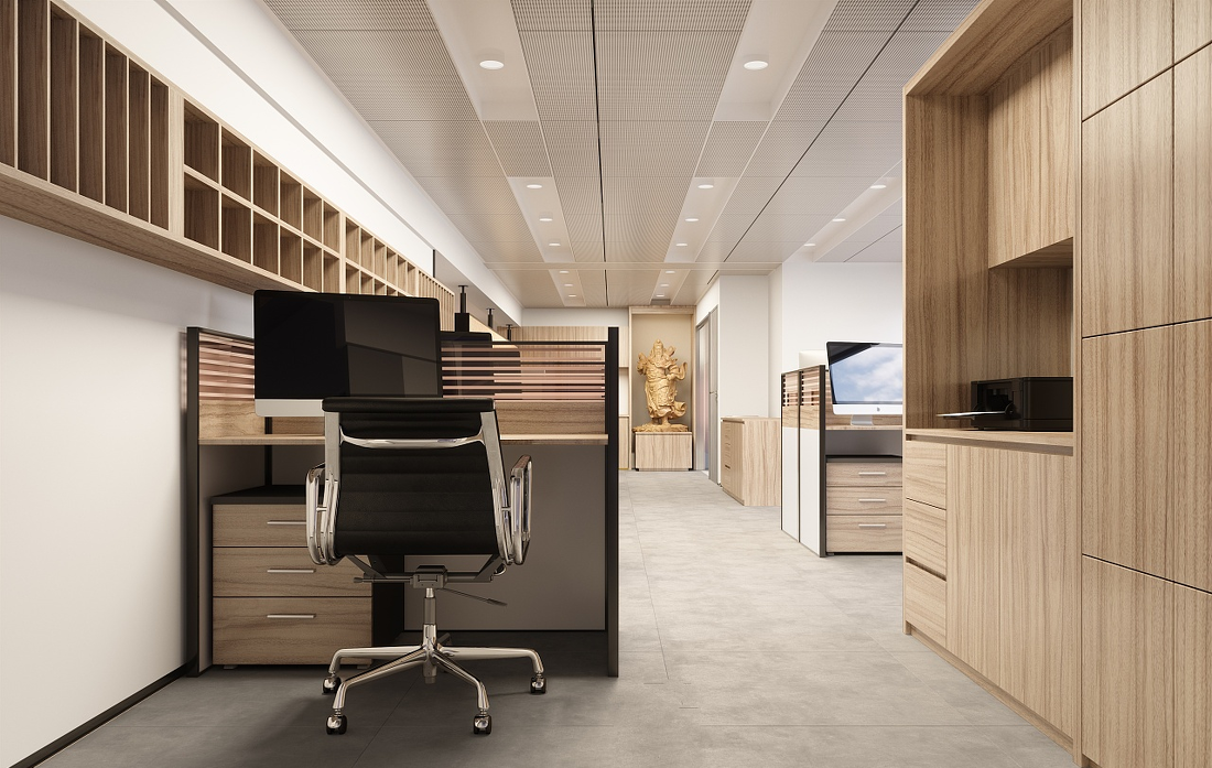 
极简创意INS+高级莫兰迪配色办公室案例 -9