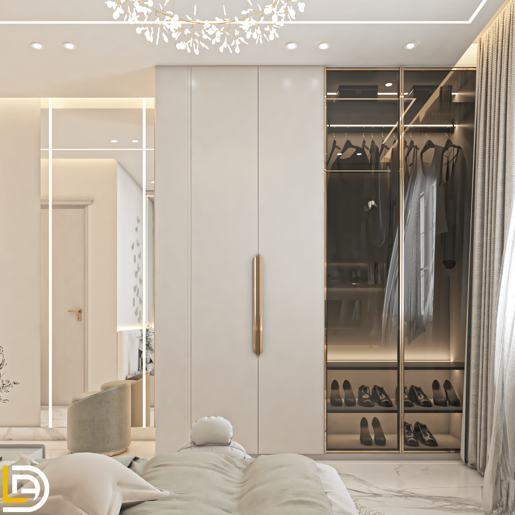 现代女孩卧室-12