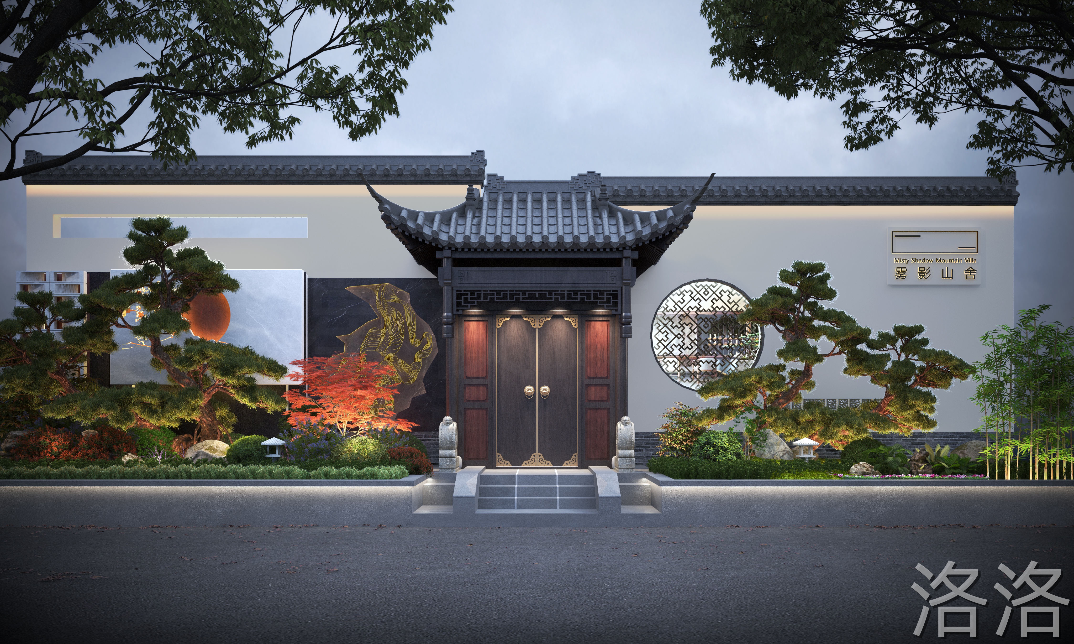 中式别墅美学：一宅一世界，一景一心境-1