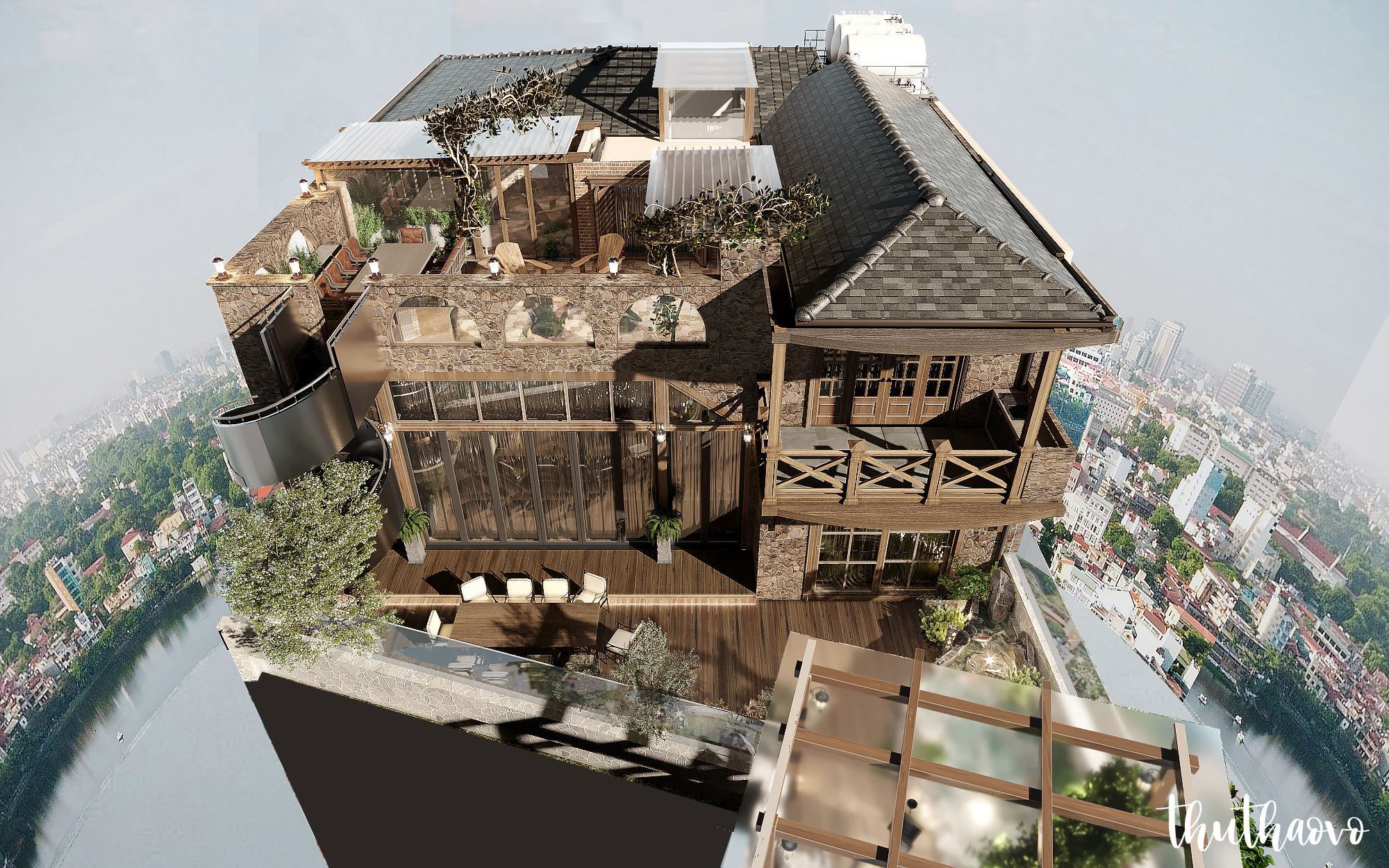 "RUM" ROOFTOP GARDEN RETREAT RUSTIC STYLE-14