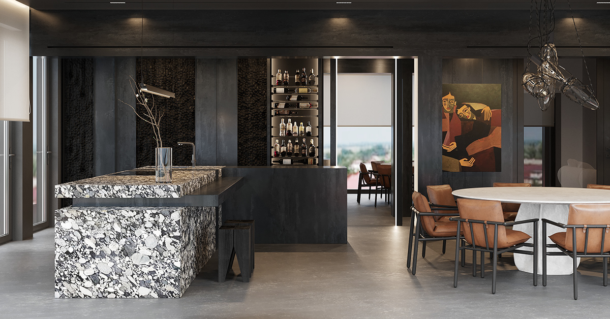 时尚高级黑，有质的空间设计！-0