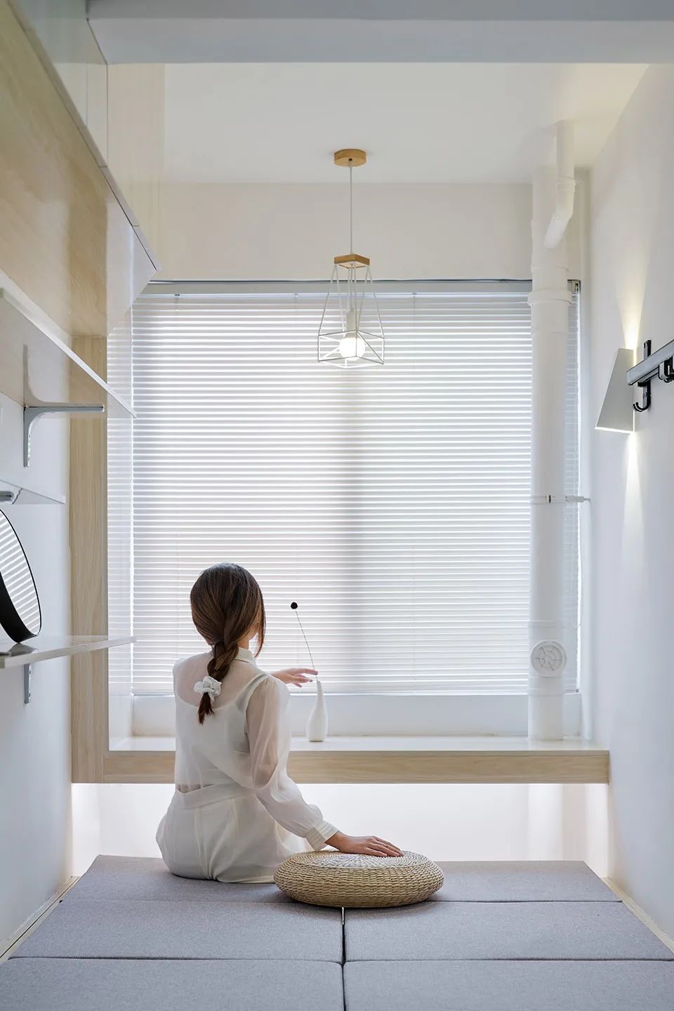 34㎡迷你小宅，斜线切出来的静谧原木居室！-57