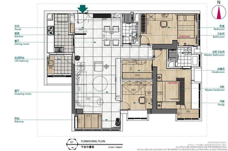 现代风盛德大厦平层设计丨李健锋-6