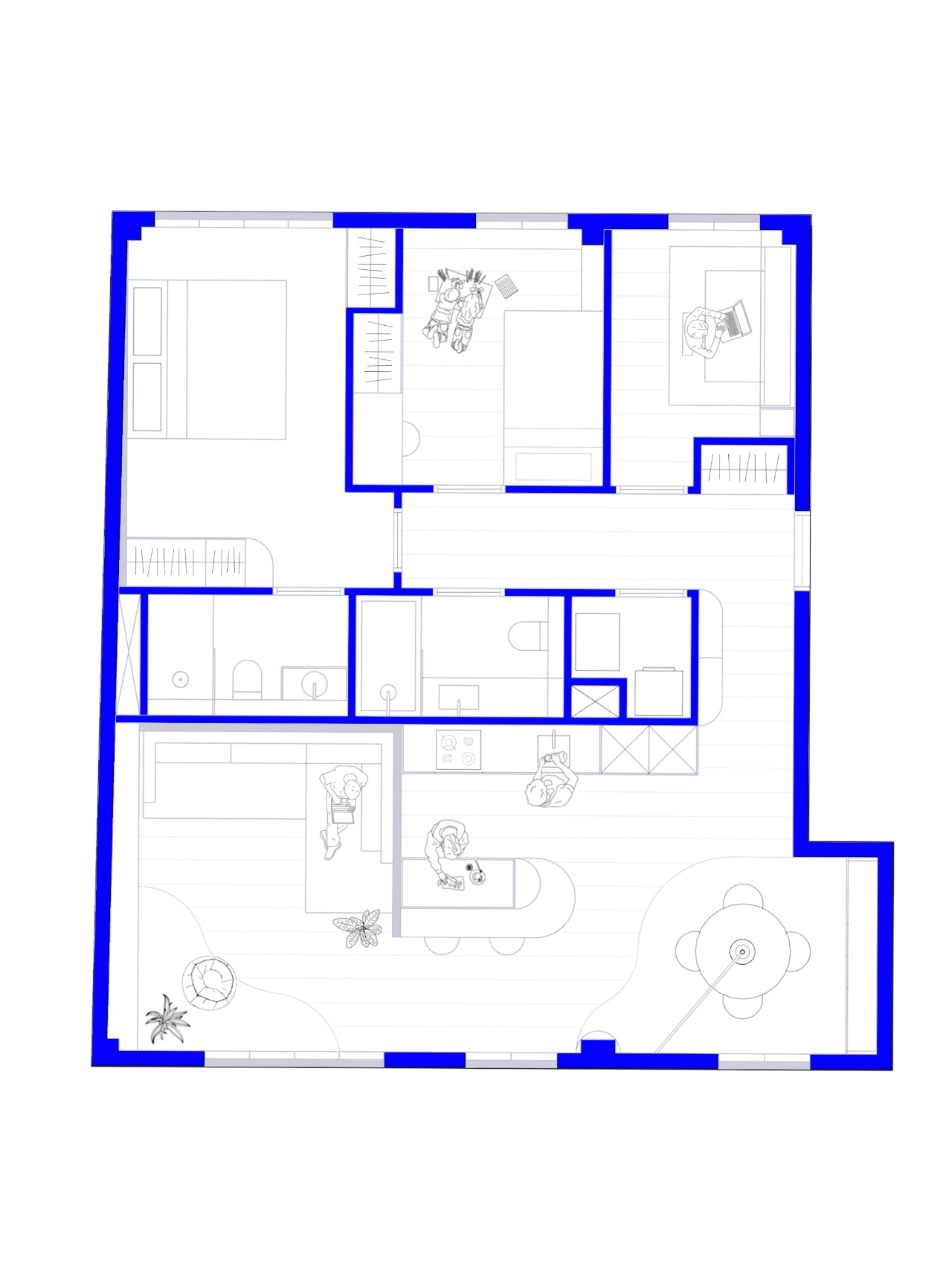 86㎡三室一厅，住出了设计感和烟火气-2