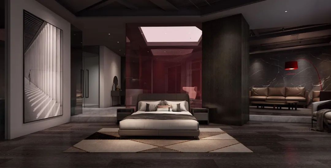 今色厚屋定制 | 红绿撞色打造惊艳空间-24