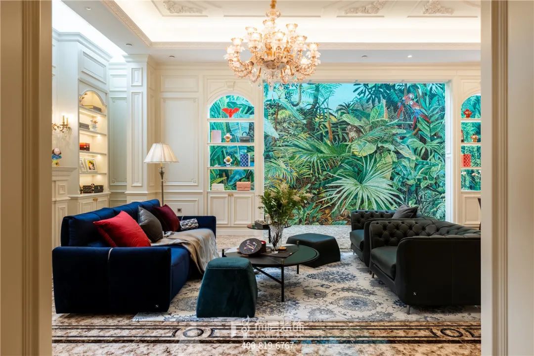 客厅不要电视，衣帽间放到地下，中式与法式混搭，我居然觉得很香...-65