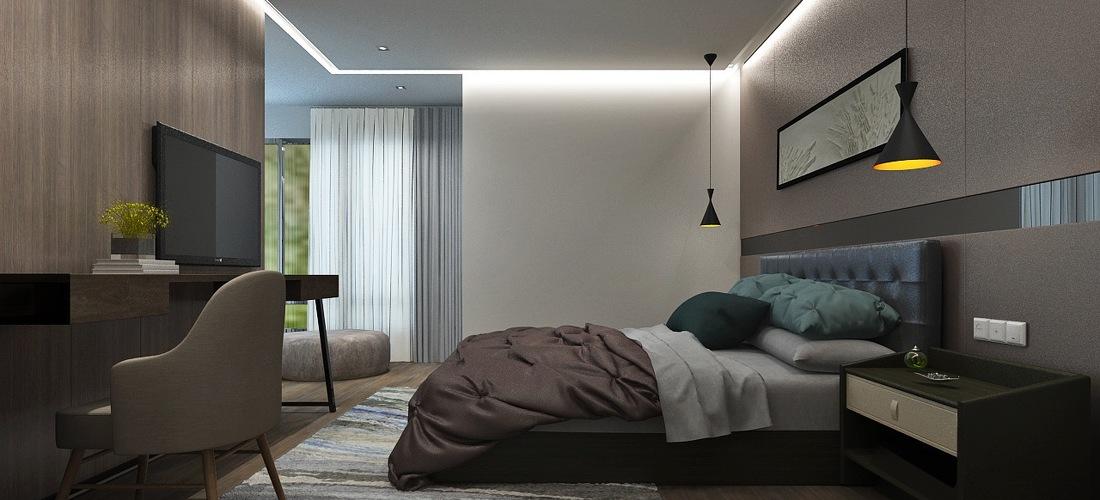 悬空电视柜打造轻盈美感,开放式厨房提升空间互动-8