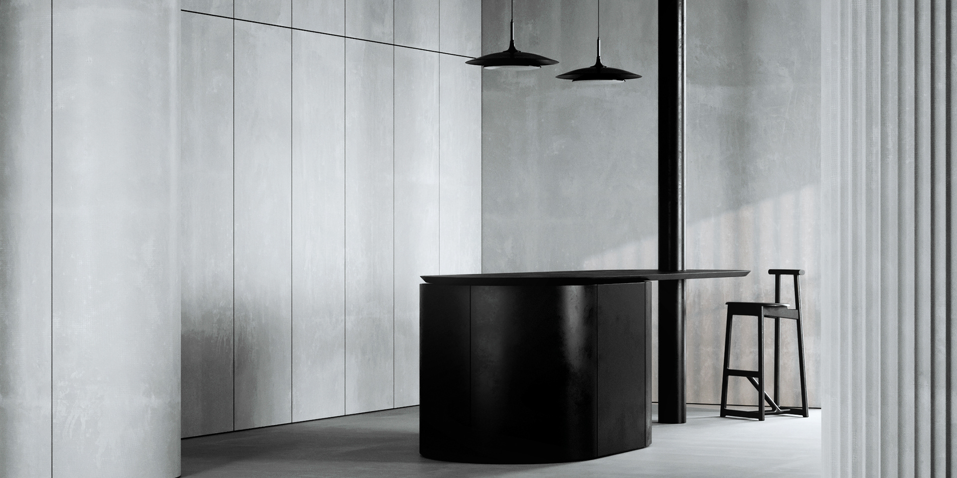 乌克兰高级灰白调子公寓设计-7