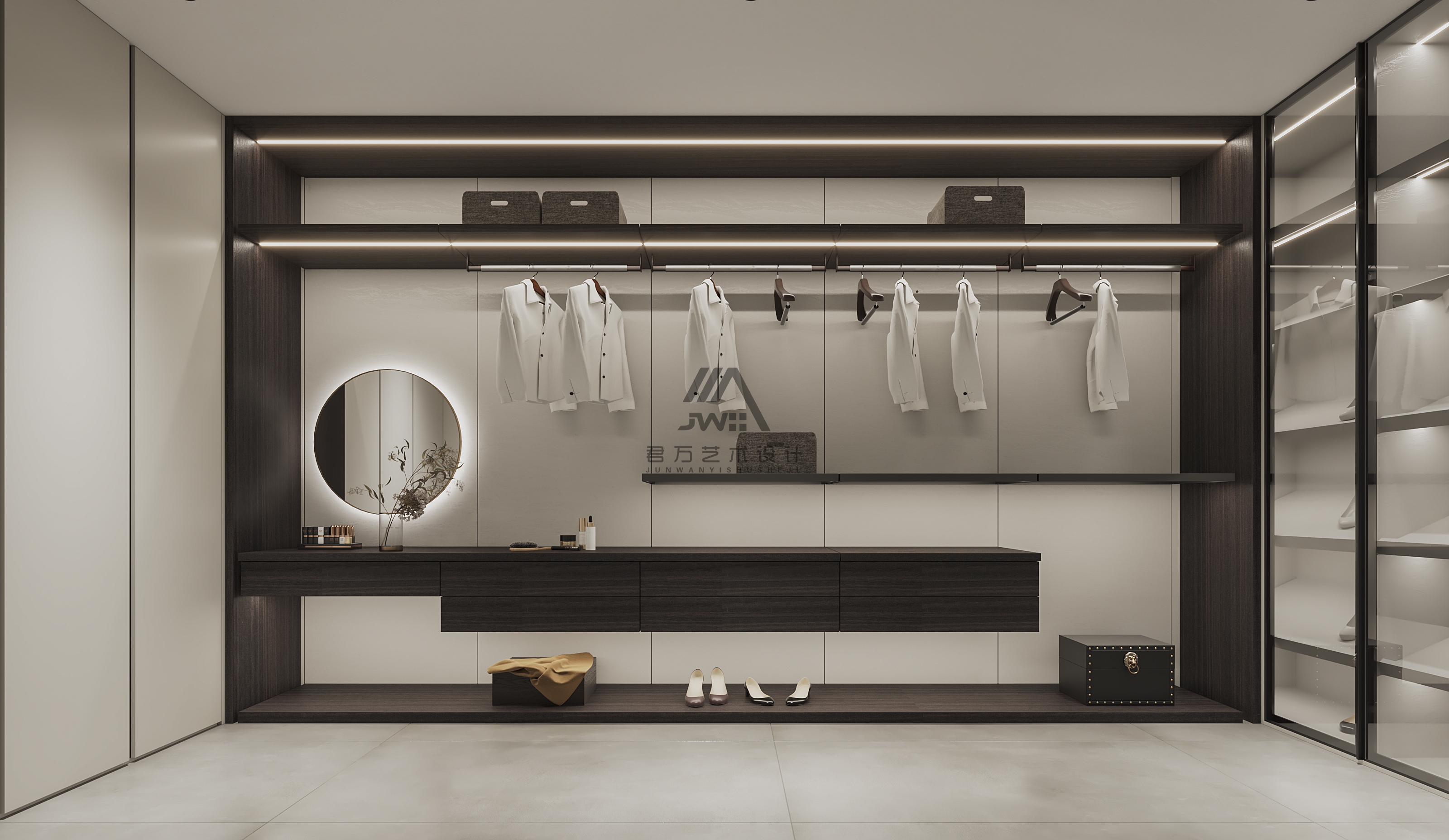 灰白简约随光影转室内设计丨君 one 设计-33