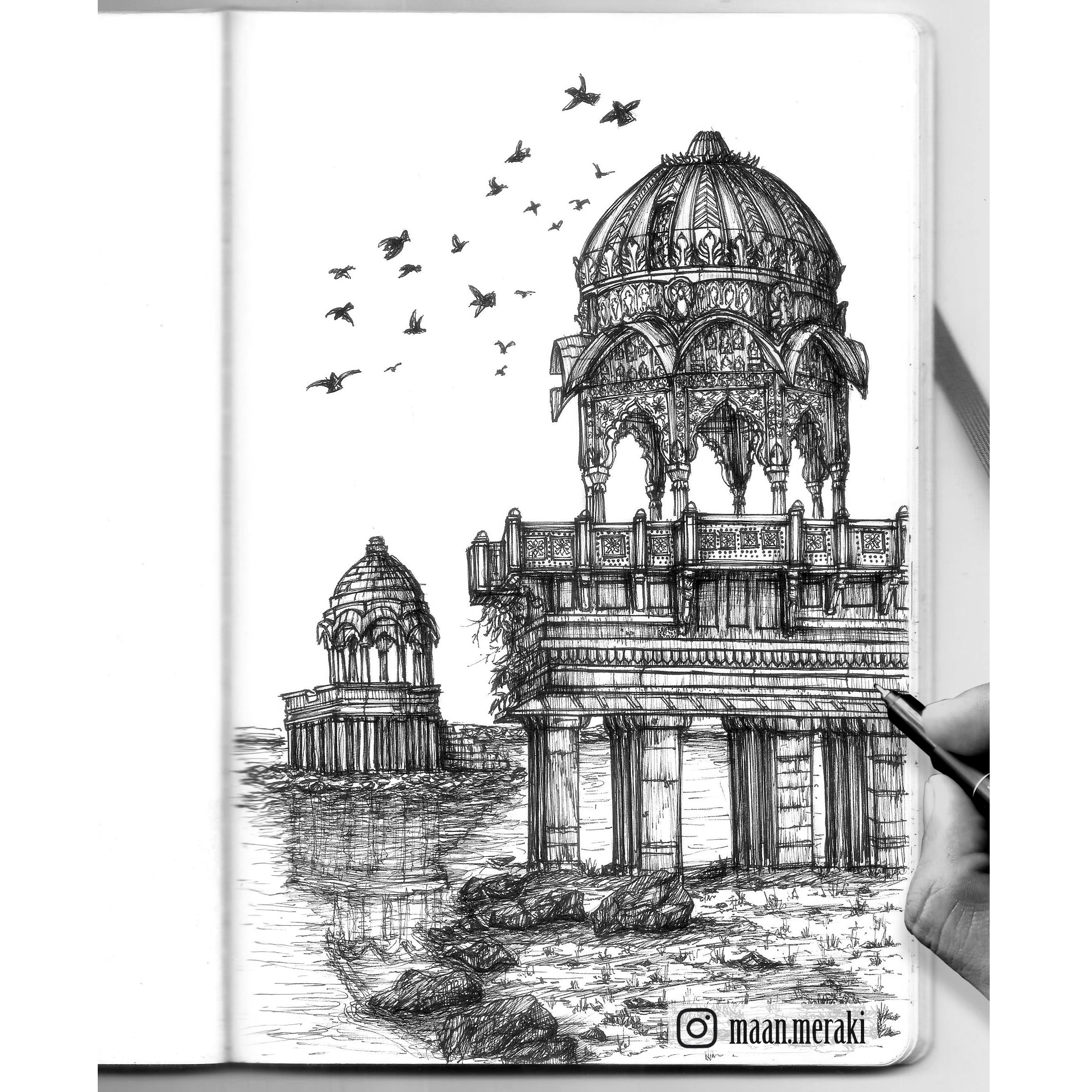 Pen and Ink Architecture Sketches-8