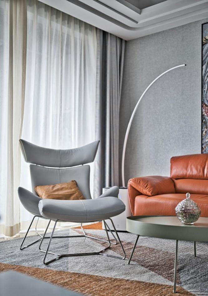 达恩大家居灰色++ 橙色打造时尚魅惑空间-10