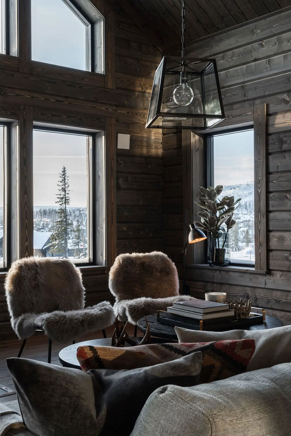 现代 Scandinavian 暗色调木屋设计-2