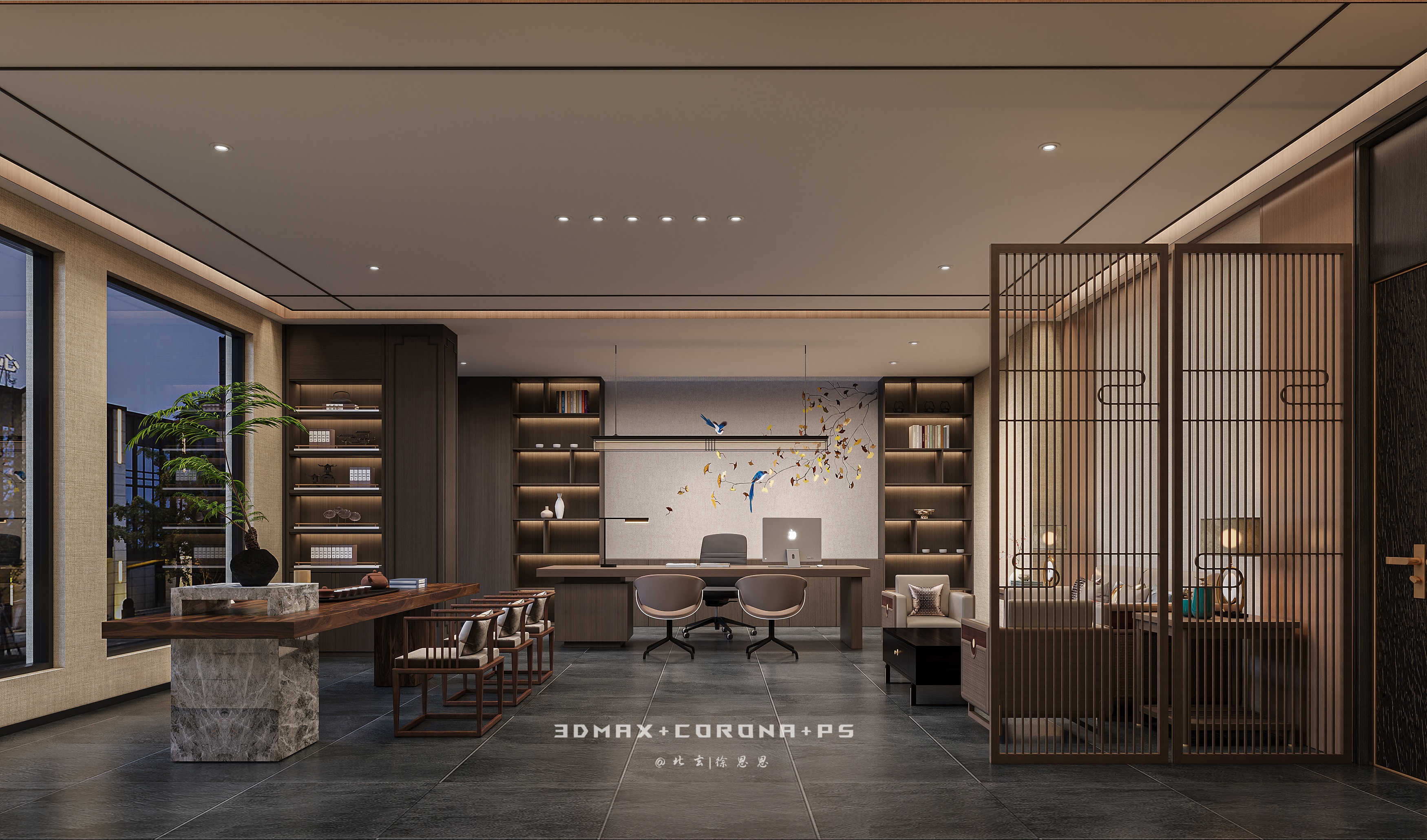 竹影山光里的雅宴：当新中式遇见当代奢居-7