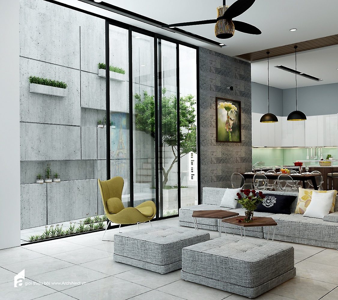 现代越南四层文化画廊设计-15