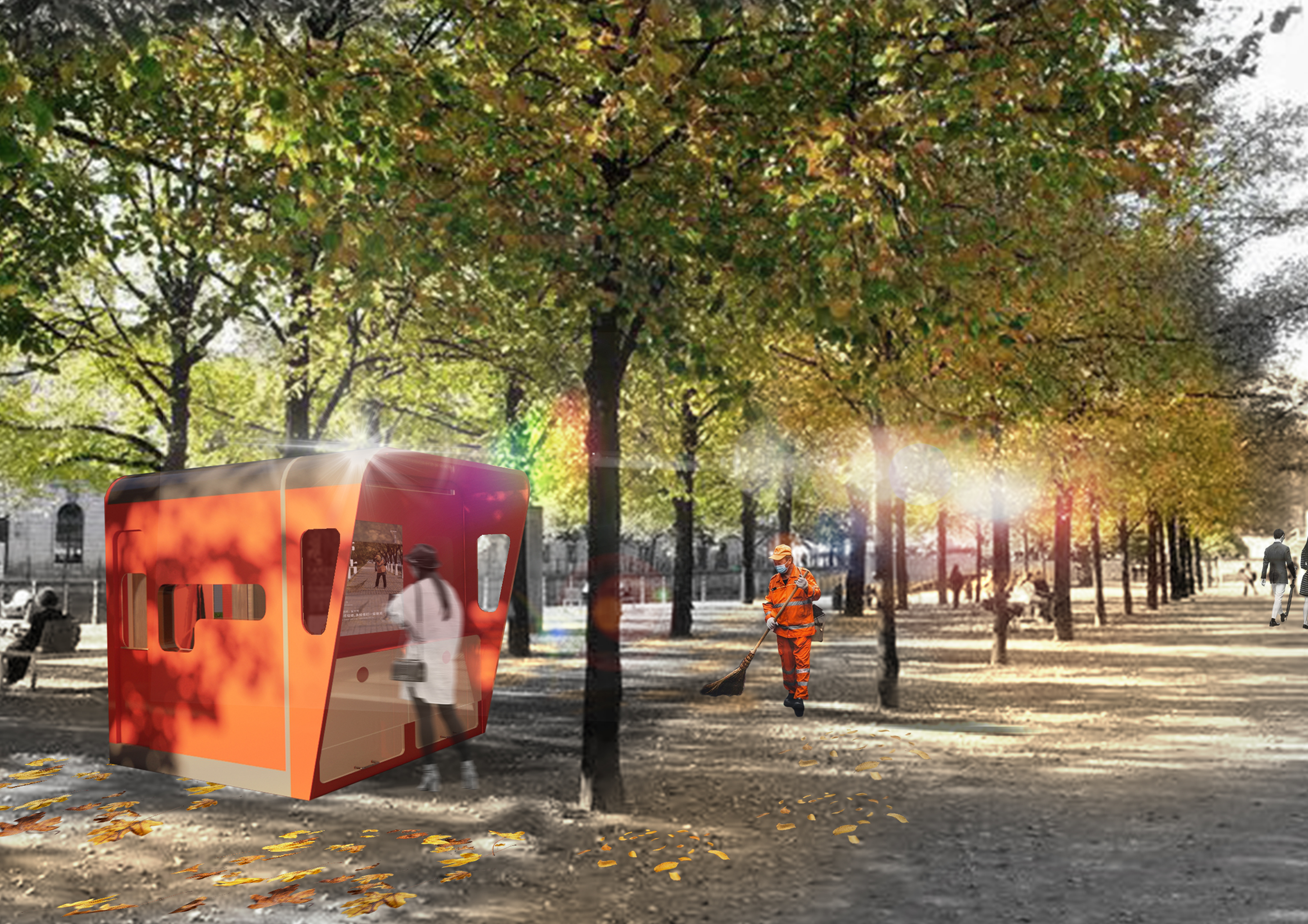 尘×橙光·环卫工人休息站设计丨湖南师范大学美术学院-14