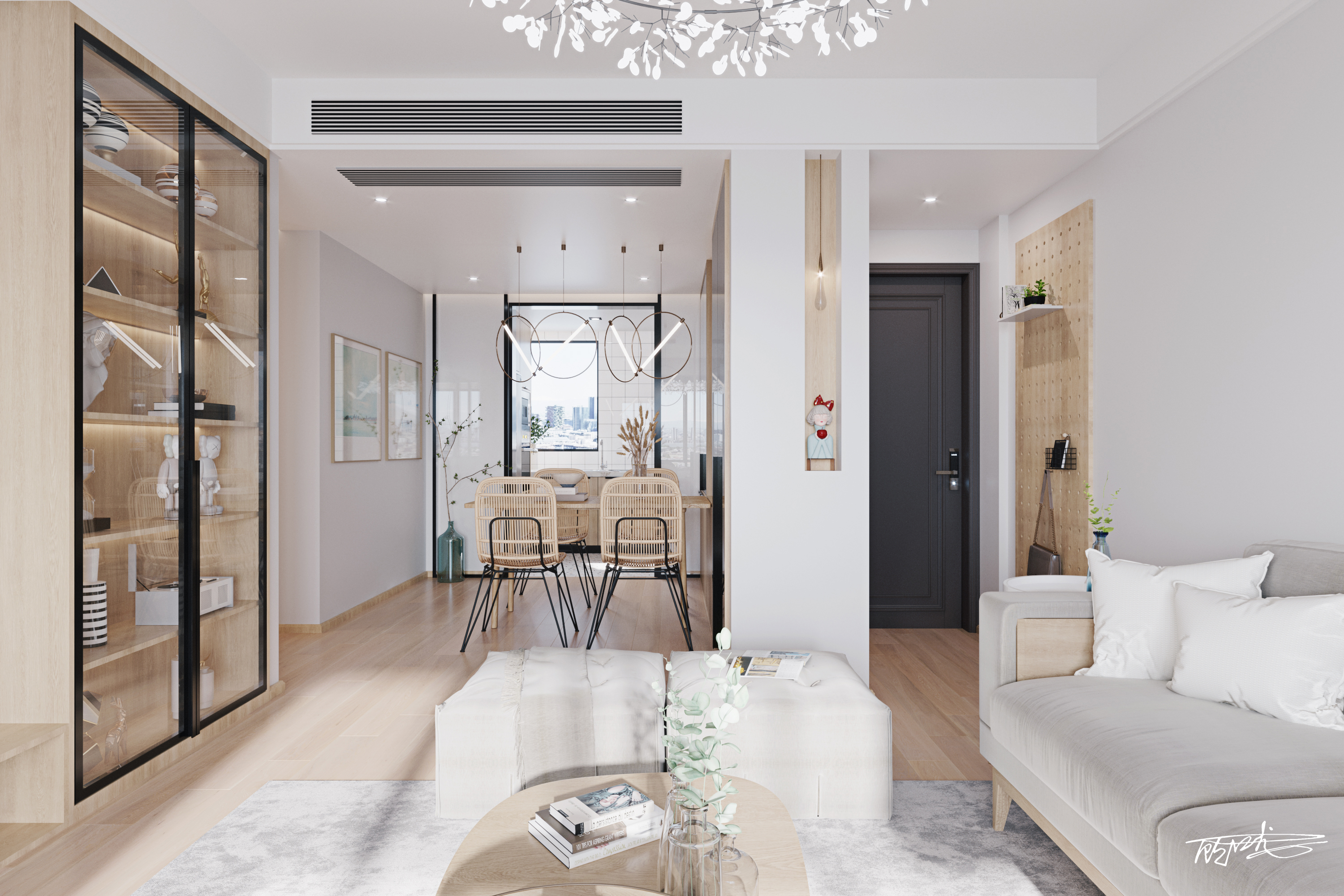 江苏南通源兴花苑 120 平米清新原味空间设计-7