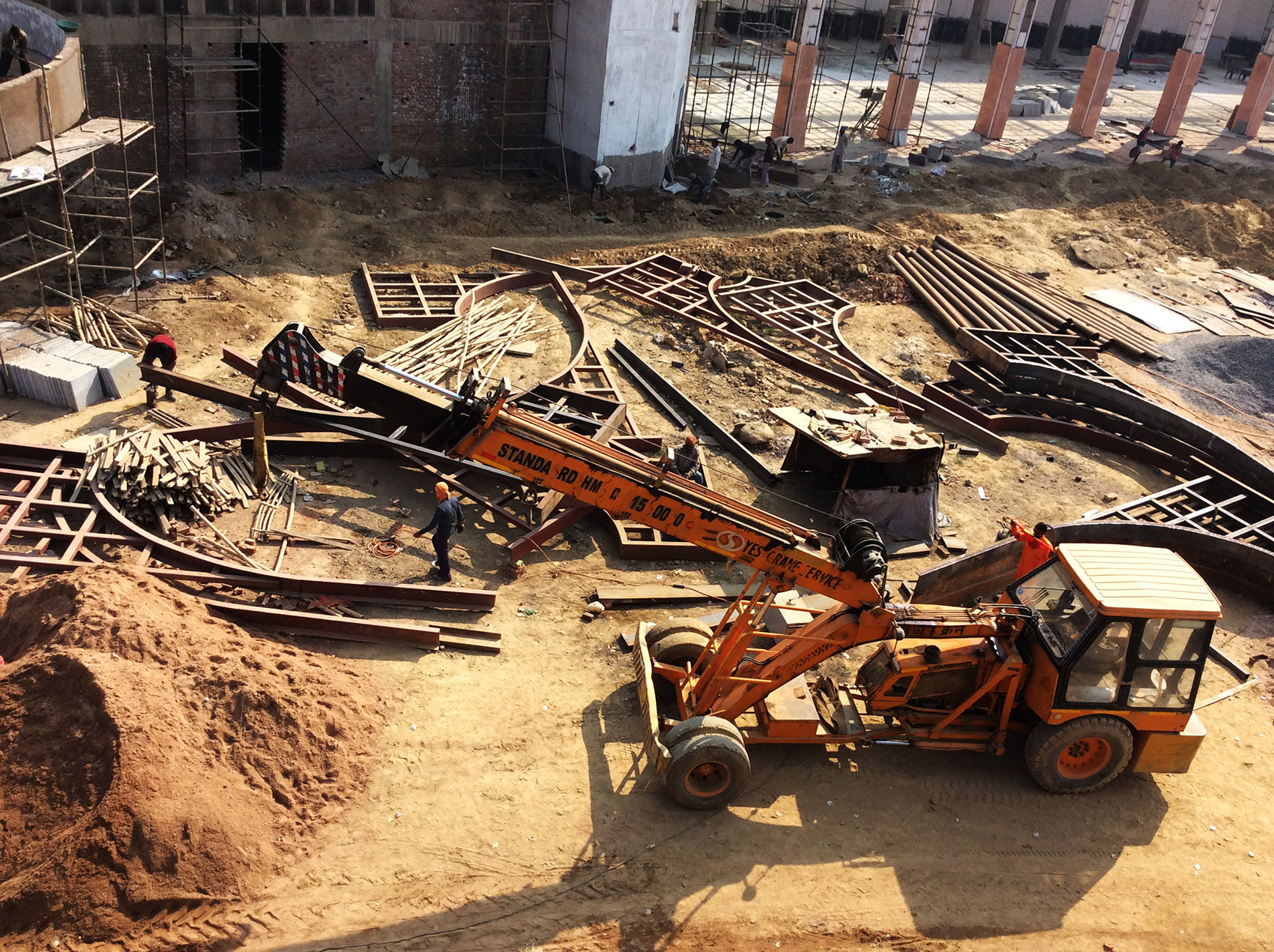 印度红拱螺旋城市市集-Avadh Shilpgram / Archohm Consults-72