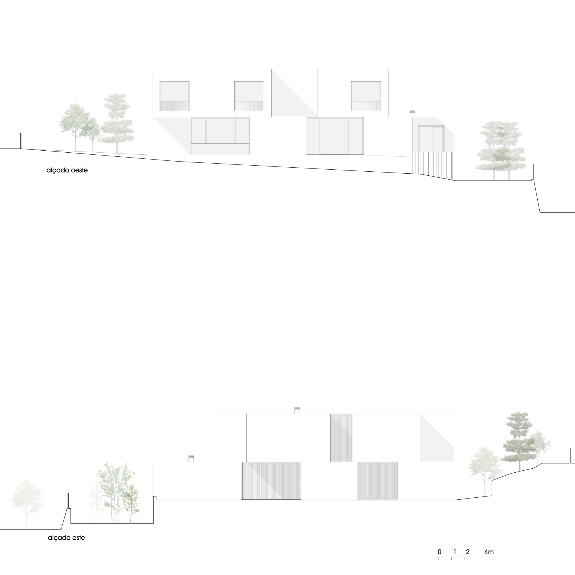 白色立方体别墅 | 打造室内外透明感-23