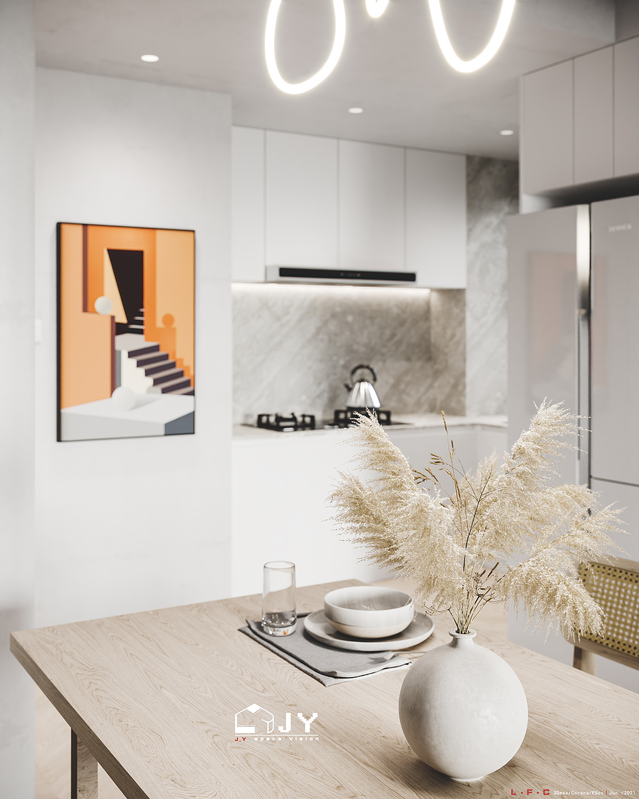 现代极简住宅空间效果表现丨Just Yes！！！-7