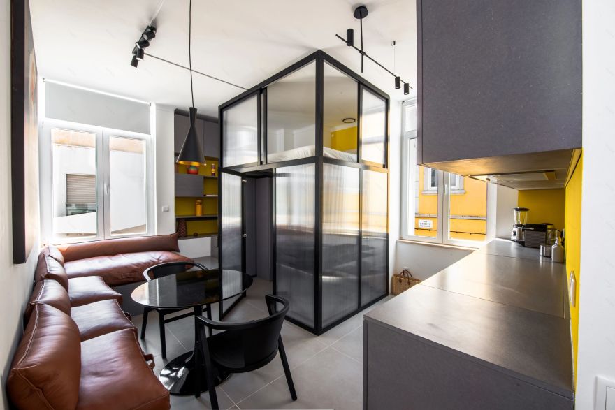葡萄牙波尔蒂芒 32㎡一居室公寓设计丨Studio Arte architecture design-2