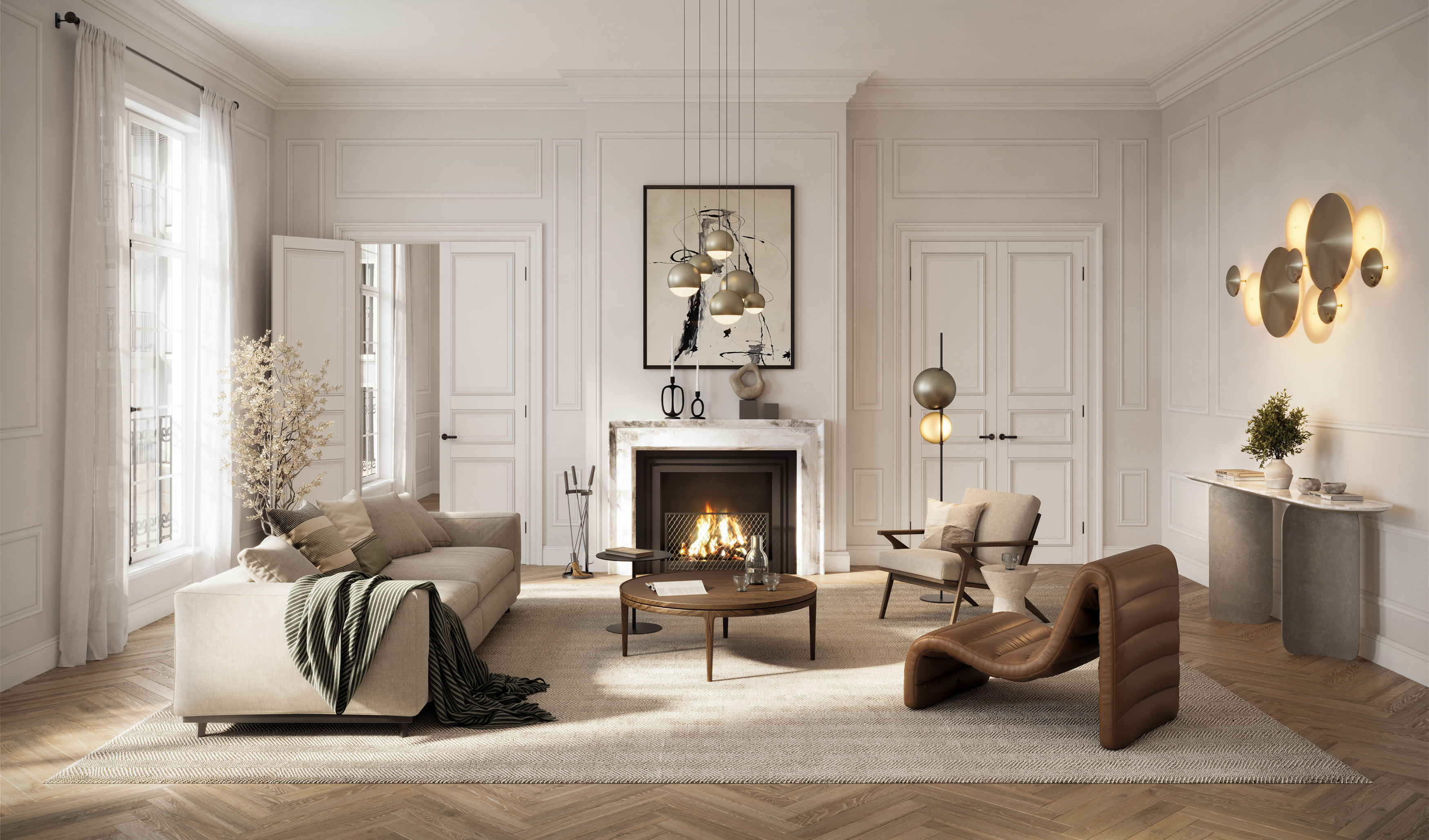 米色公寓丨Vizline Studio-0