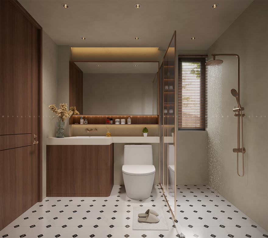 氛围感轻复古大平层丨中隆建业-25